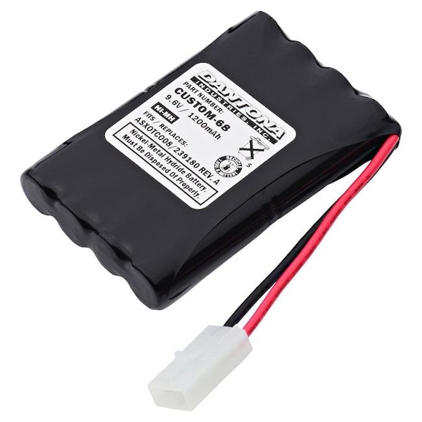 Dantona Dantona CUSTOM-68 9.6V & 1200 mAh Replacement Nickel Battery CUSTOM-68 - main